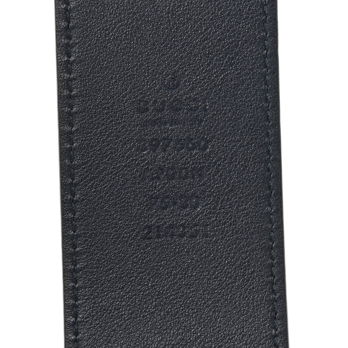 Moon Calfskin Nickel Double G 40mm Belt 75 30 Blue