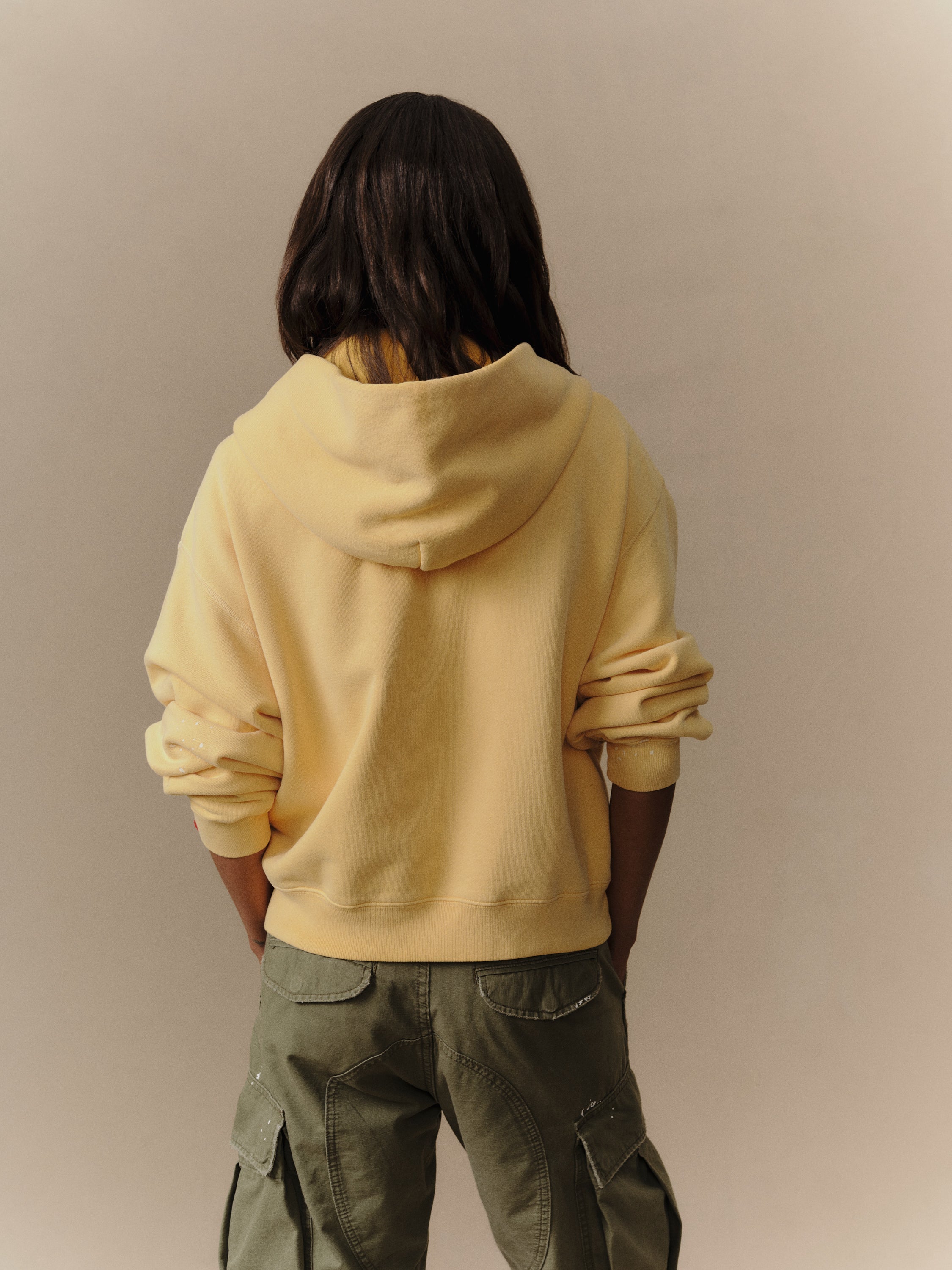 Western Athletic Zip Up Hoodie (Sun Yellow)