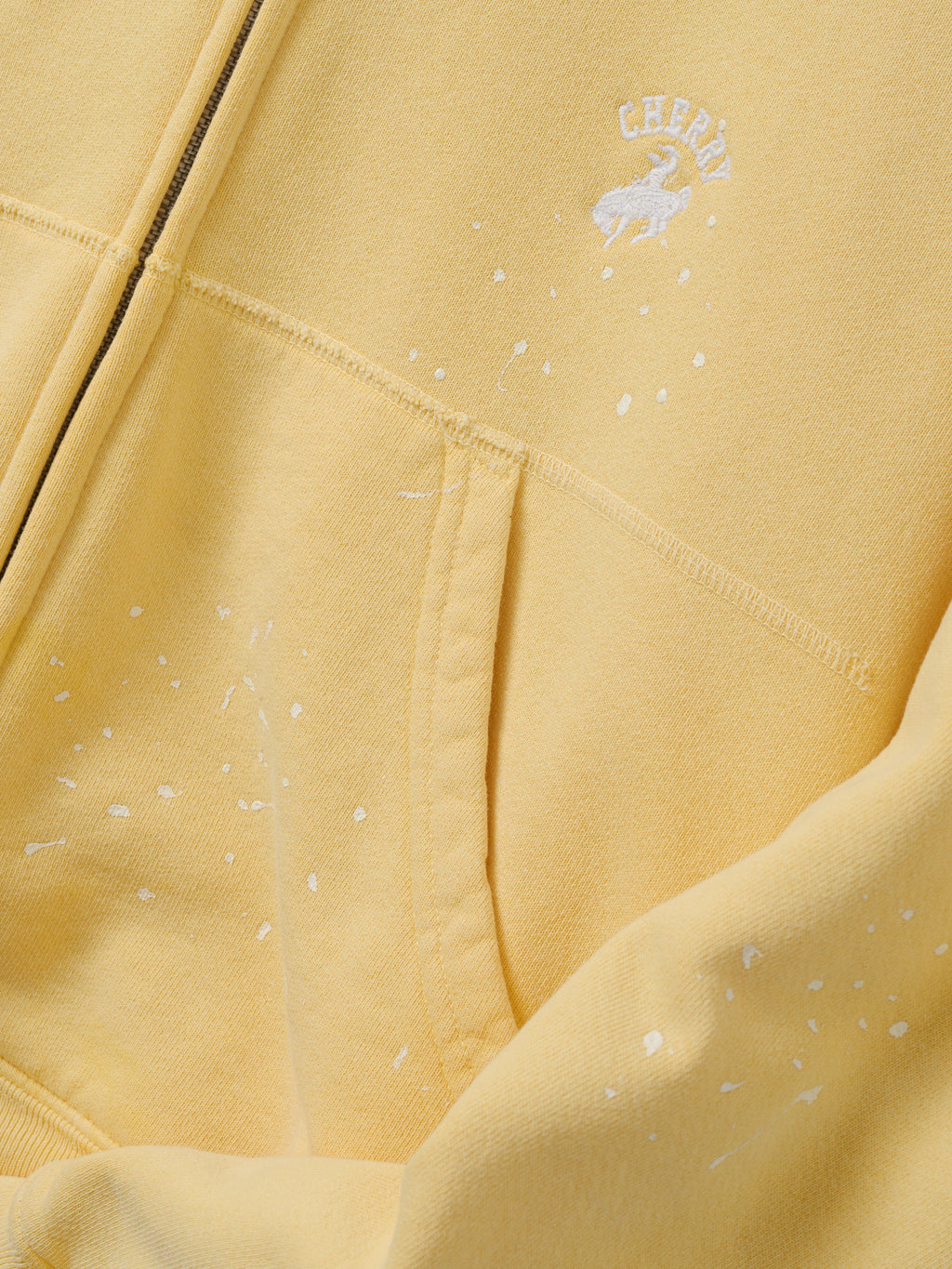 Western Athletic Zip Up Hoodie (Sun Yellow)