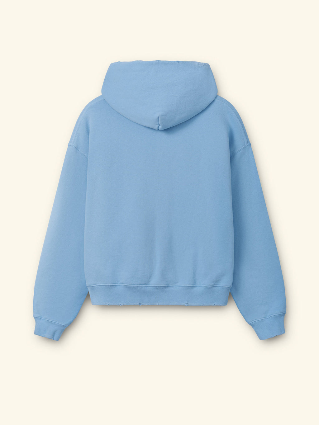 Distressed Zip Up Hoodie (Sky Blue)