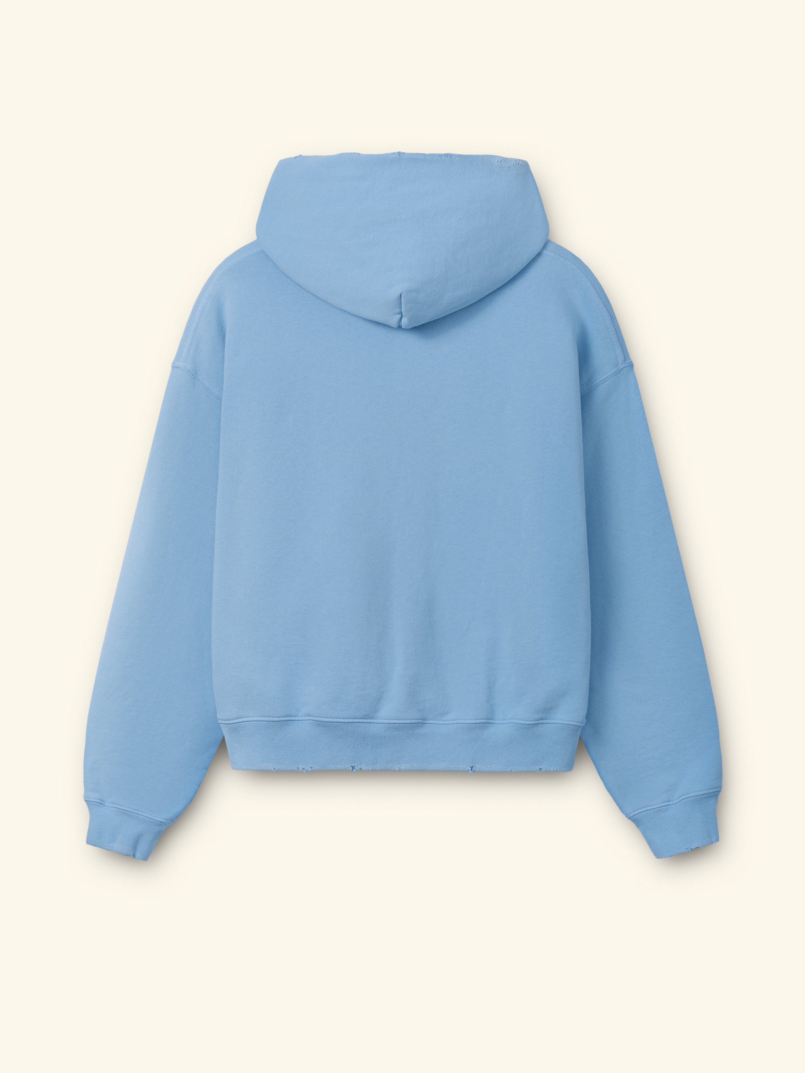 Distressed Zip Up Hoodie (Sky Blue)