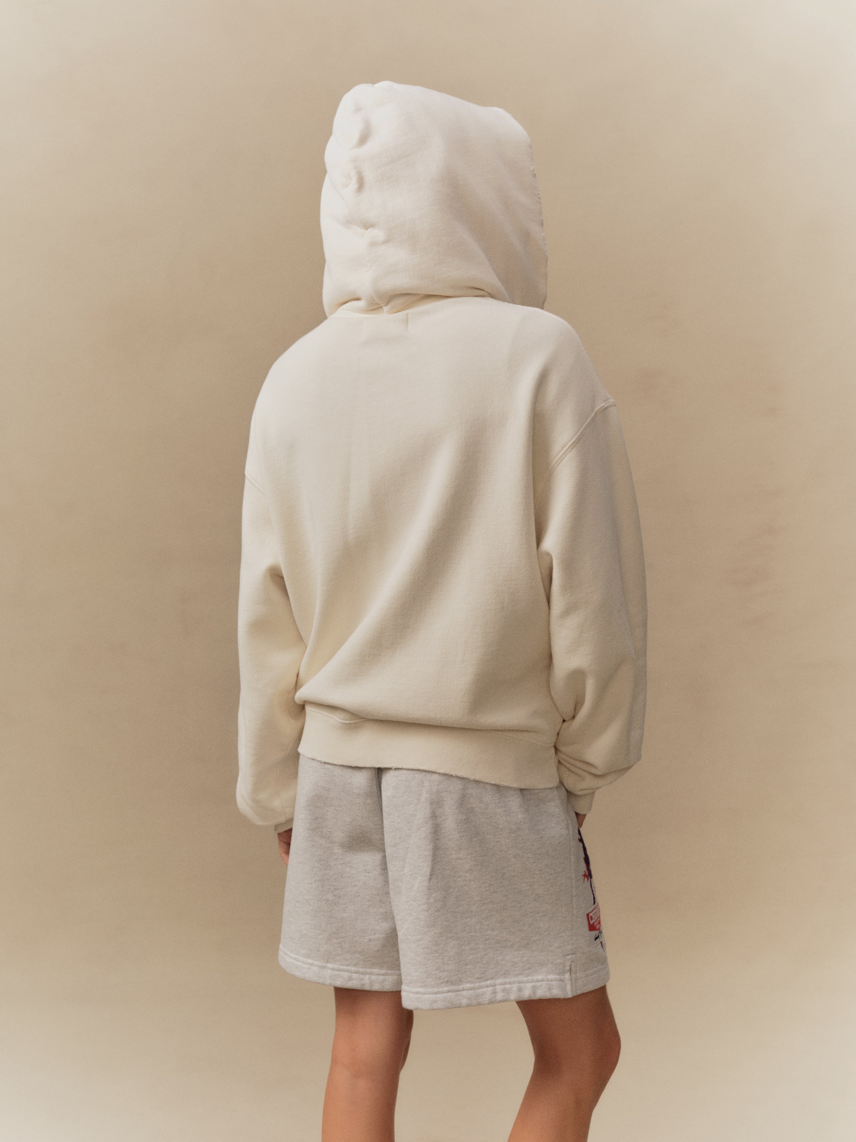 Distressed Zip Up Hoodie (Straw)