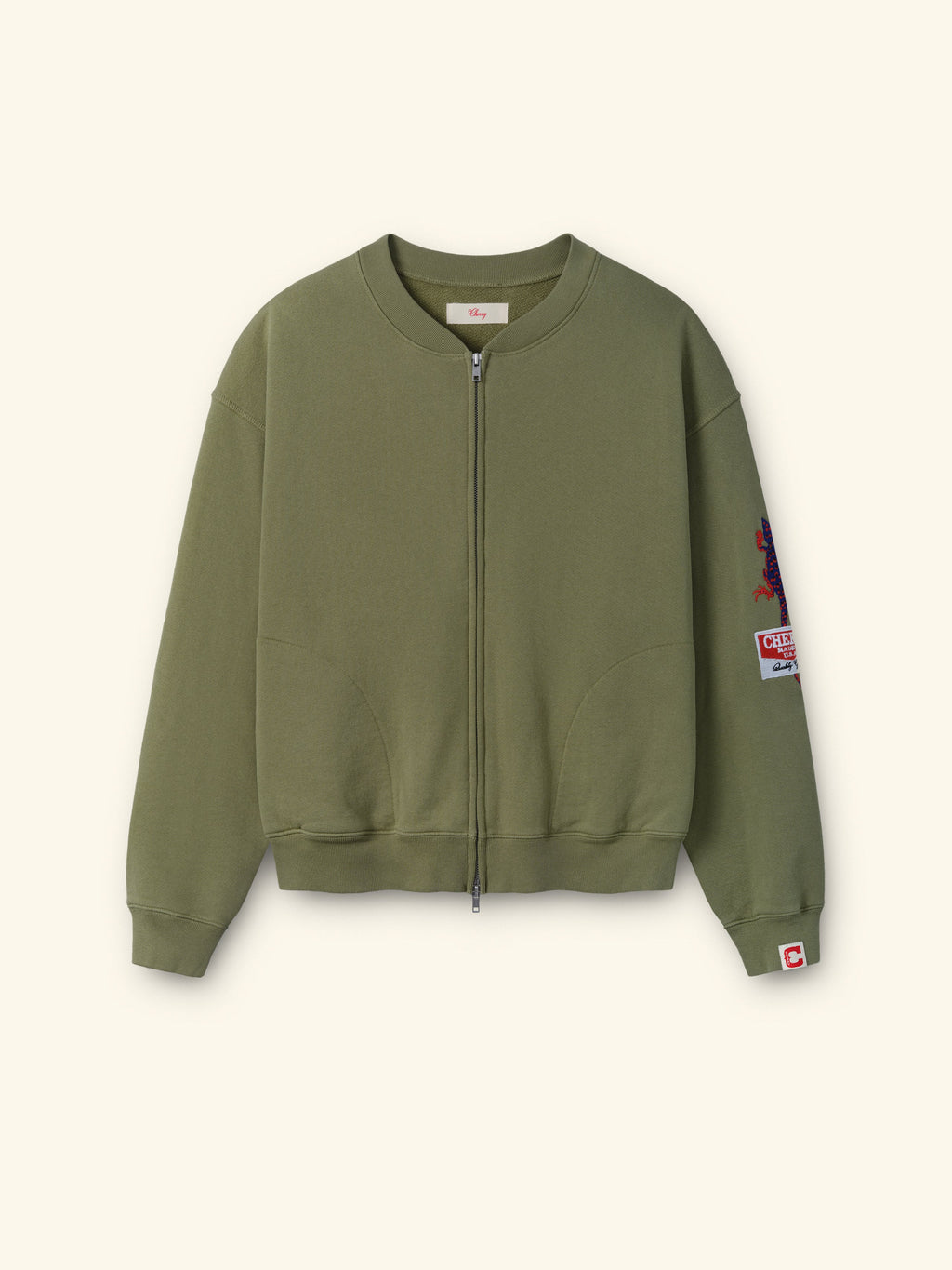 Gecko Zip Up Crew (Cactus)