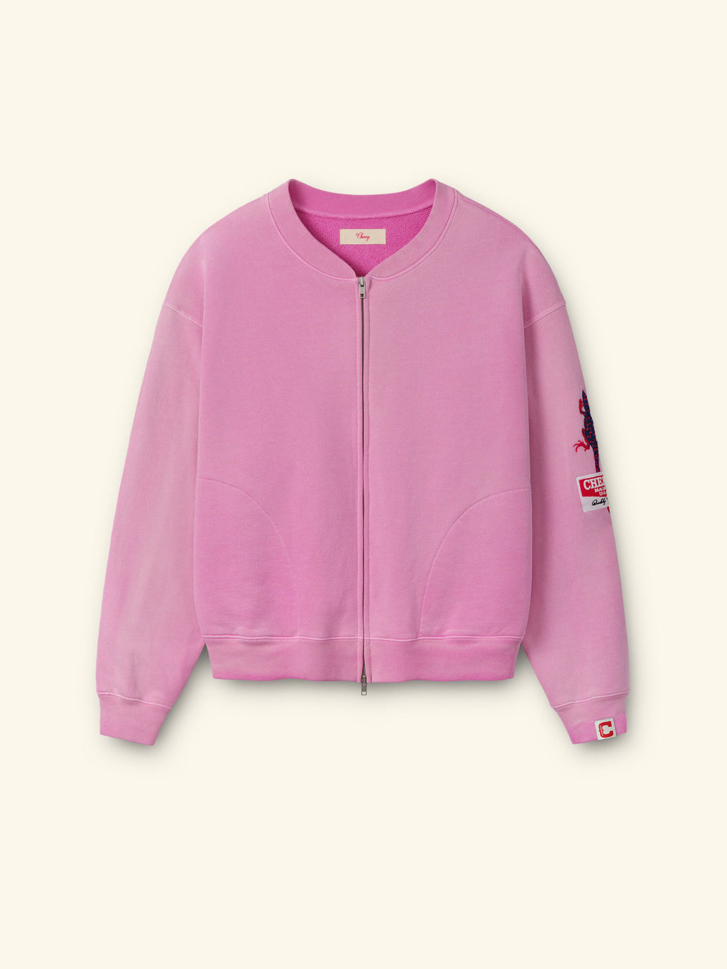 Gecko Zip Up Crew (Fuchsia)