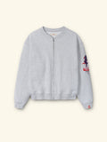 Gecko Zip Up Crew (Heather Grey)