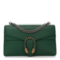 Pebbled Calfskin Small Dionysus Shoulder Bag Emerald