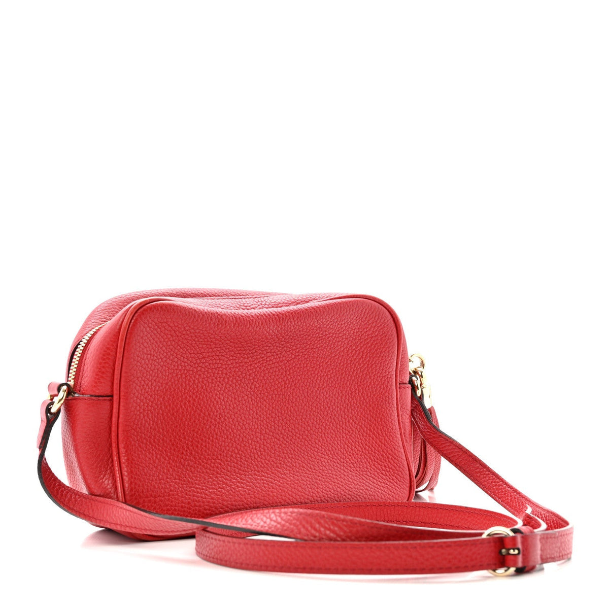 Pebbled Calfskin Small Soho Disco Bag Tabasco Red