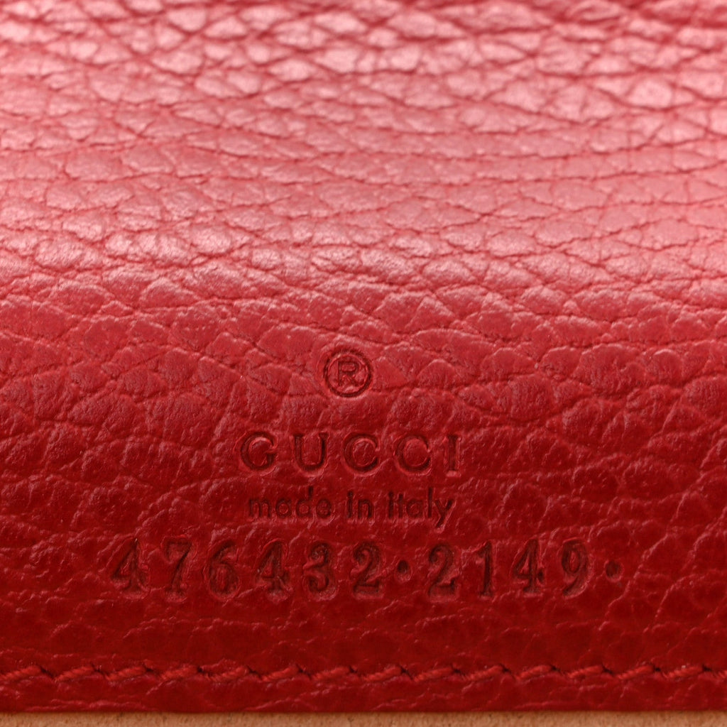 Dollar Calfskin Swarovski Crystal Small Dionysus Shoulder Bag Hibiscus Red