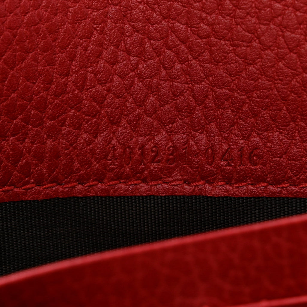 Calfskin Mini Dionysus Chain Wallet Hibiscus Red