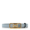 Calfskin Plutone Calfskin Interlocking G 15mm Belt 70 28 Blue