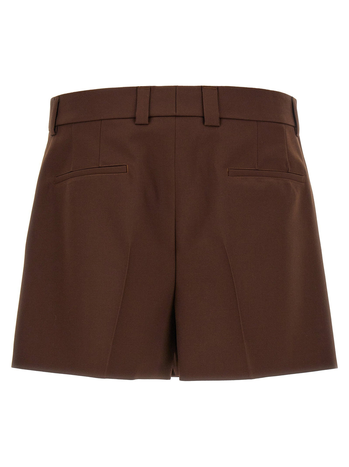 Gucci Wool Twill Shorts — Brown