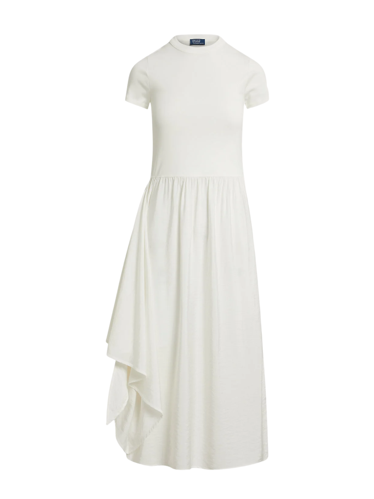 RALPH LAUREN WOMEN Faux-Wrap Tee Dress White