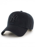 Clean Up Black On Black New York Yankees Hat
