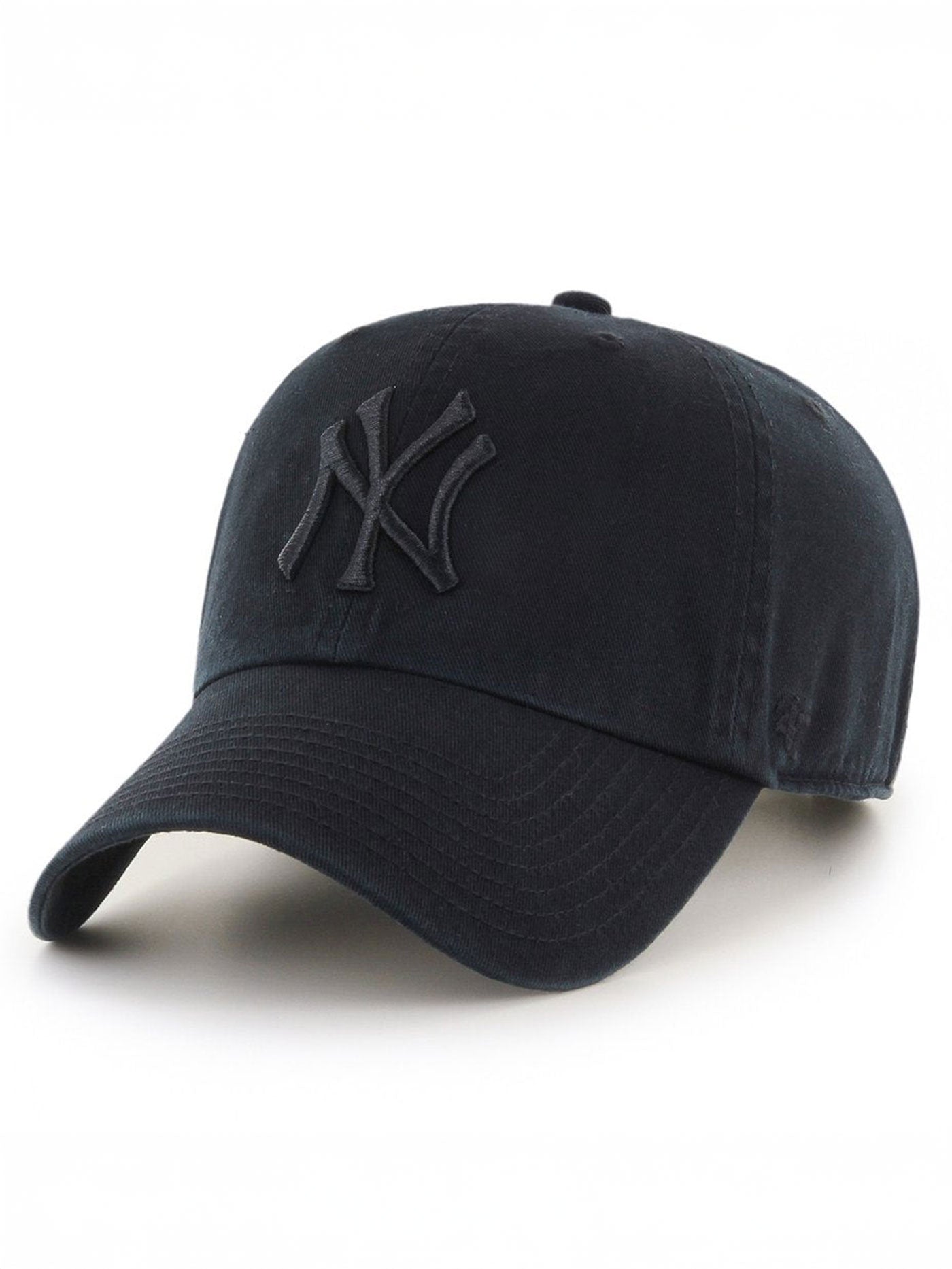 Clean Up Black On Black New York Yankees Hat