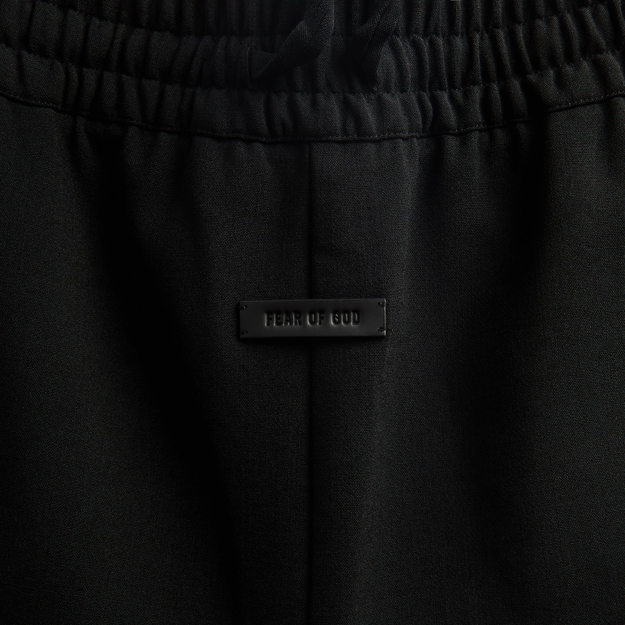 Fear of God Double Weave Wool Wide Leg Drawstring Pant - Black