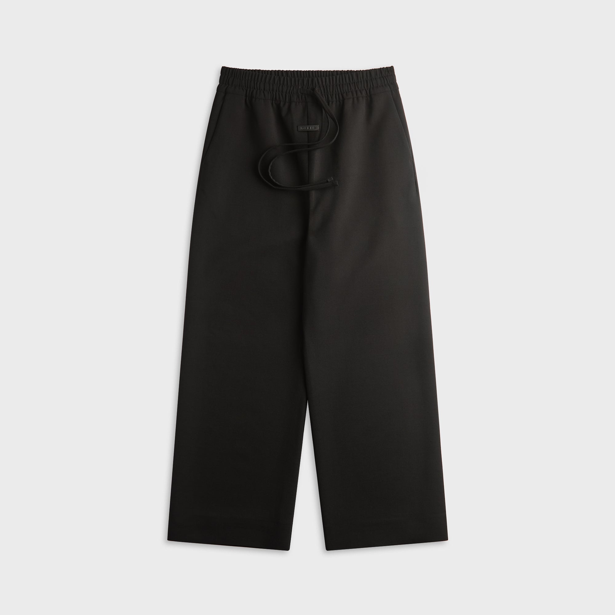 Fear of God Double Weave Wool Wide Leg Drawstring Pant - Black