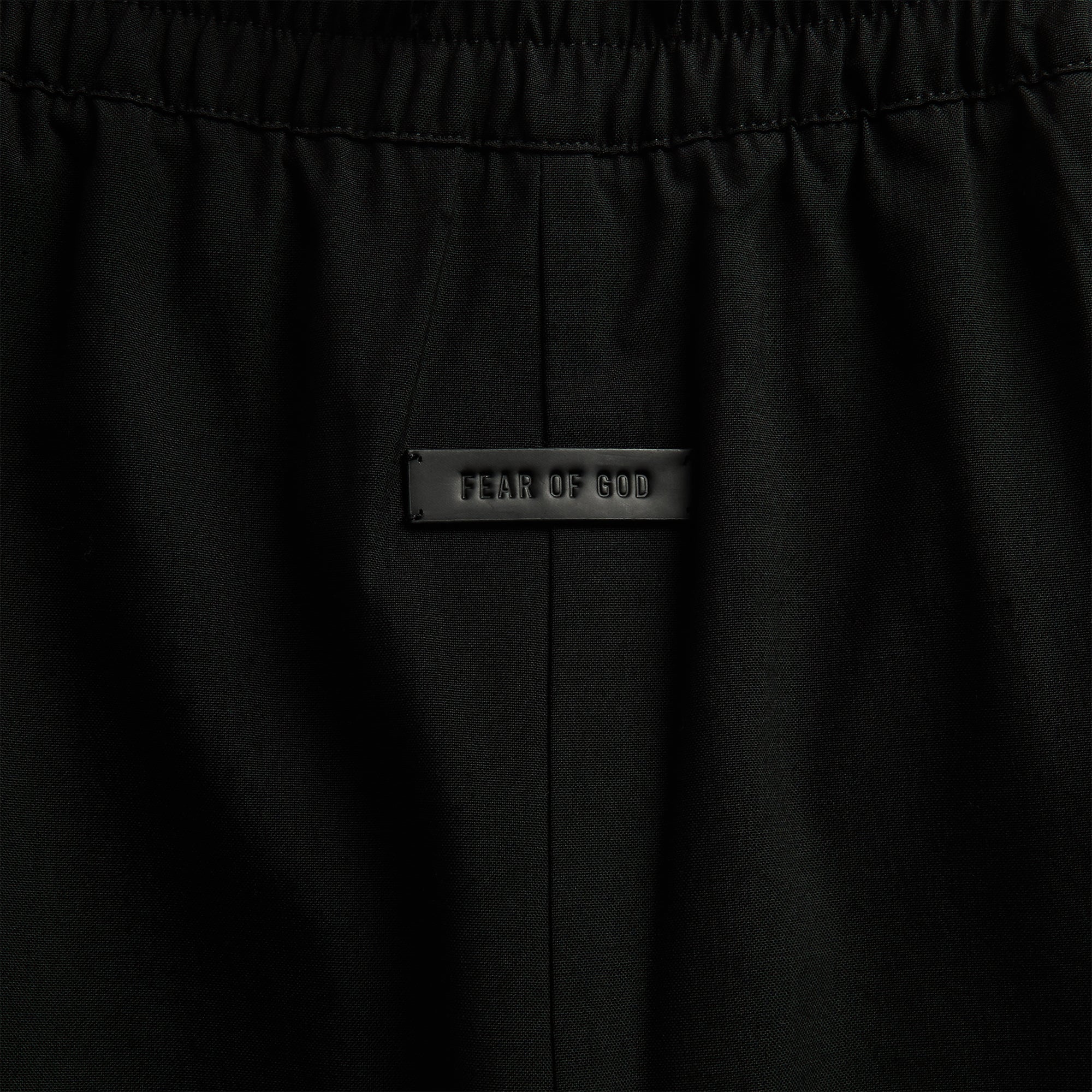 Fear of God Wool Ripstop Wide Leg Drawstring Pant - Black