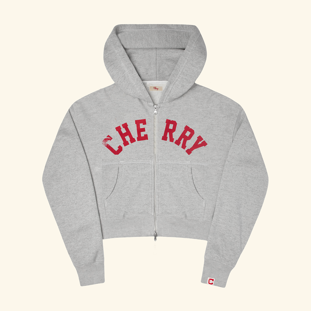 Women's Distressed Zip Hoodie (Heather Grey)