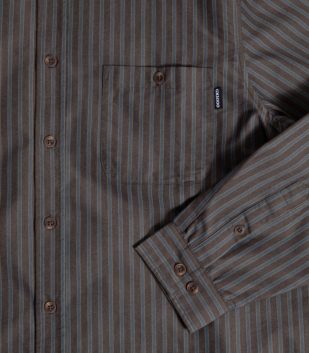 GX1000 Long Sleeve Stripe Button Down Shirt