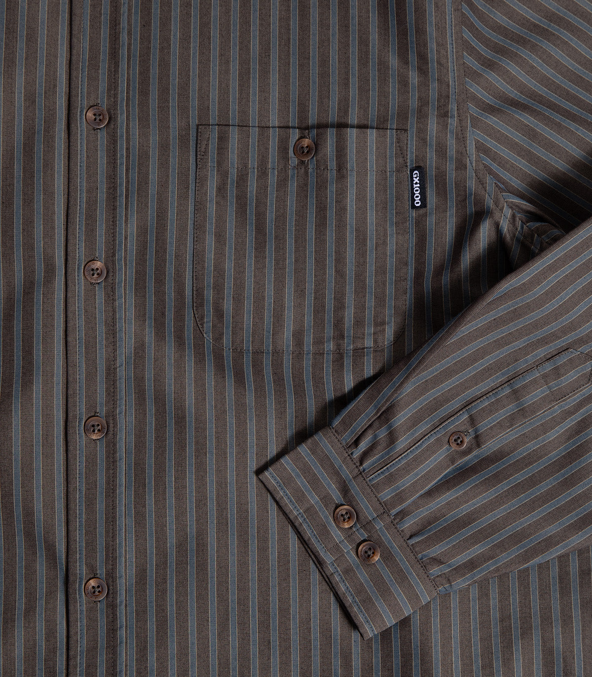 GX1000 Long Sleeve Stripe Button Down Shirt