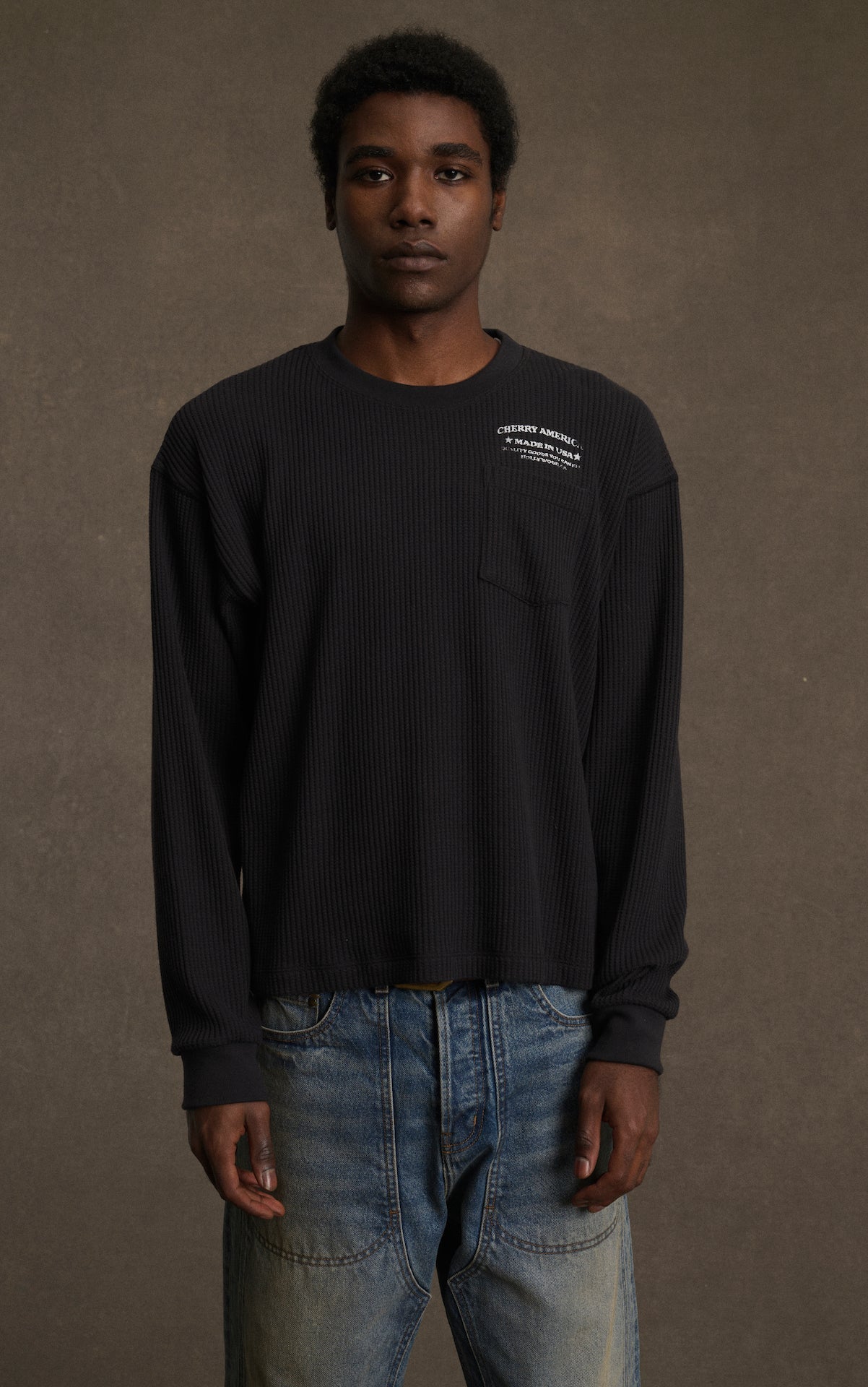 Ranch Wear Pocket Boxy Thermal (Vintage Black)