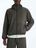 TNF Red Box Packable Hooded Wind Jacket
