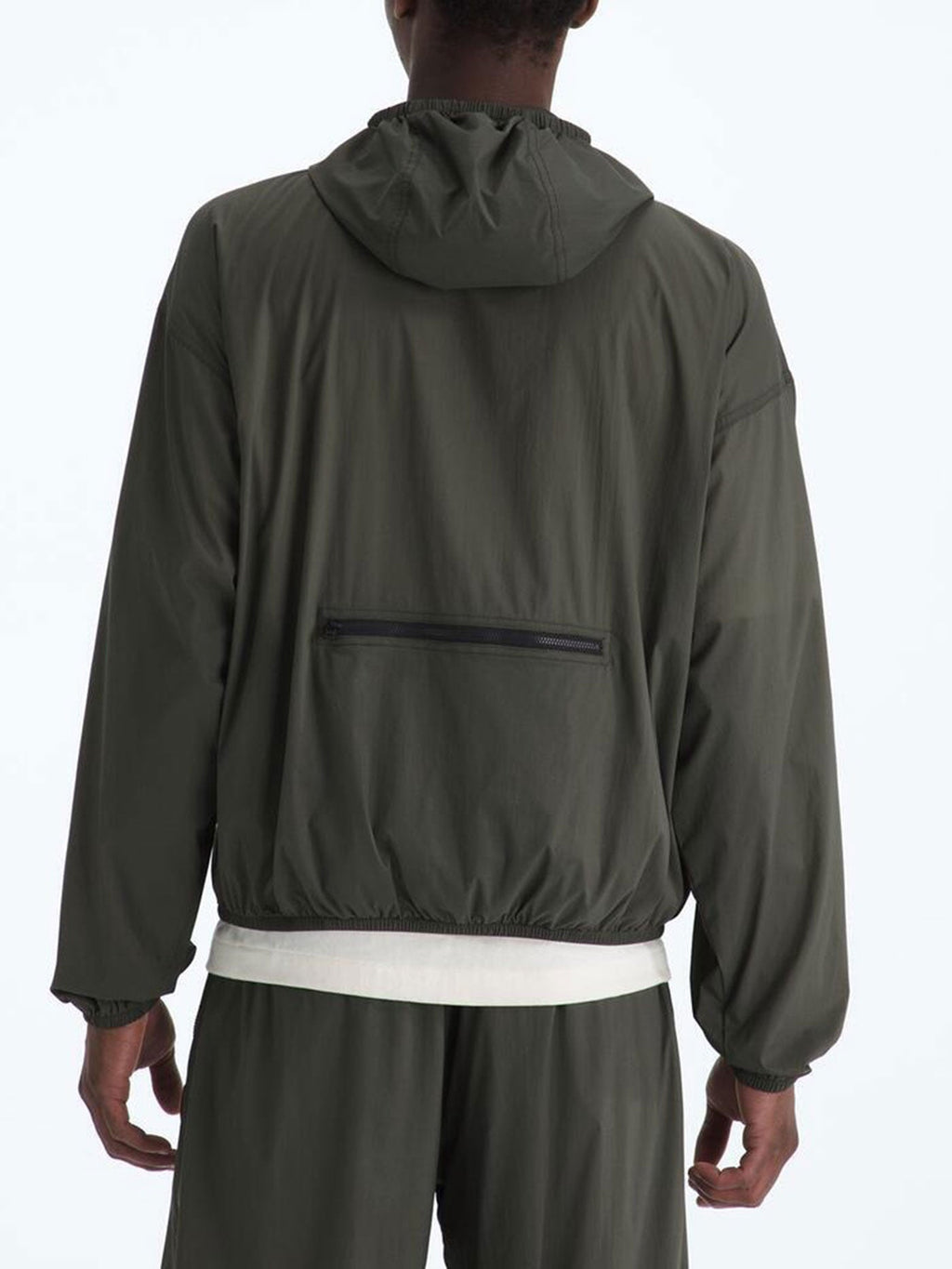 TNF Red Box Packable Hooded Wind Jacket
