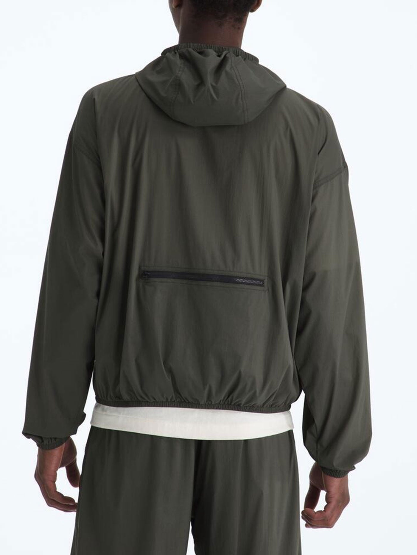 TNF Red Box Packable Hooded Wind Jacket