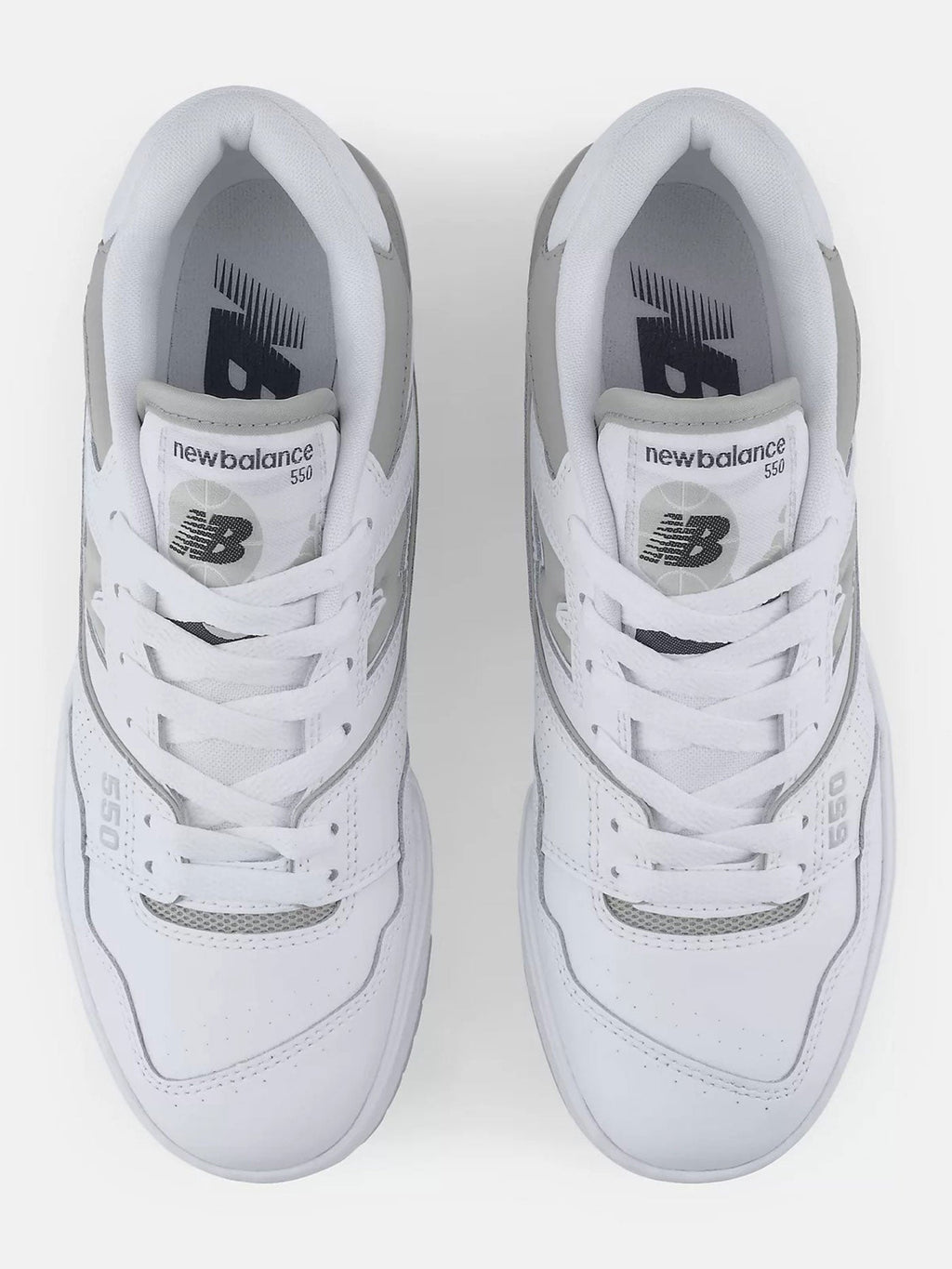 550 White/Raincloud/White Shoes