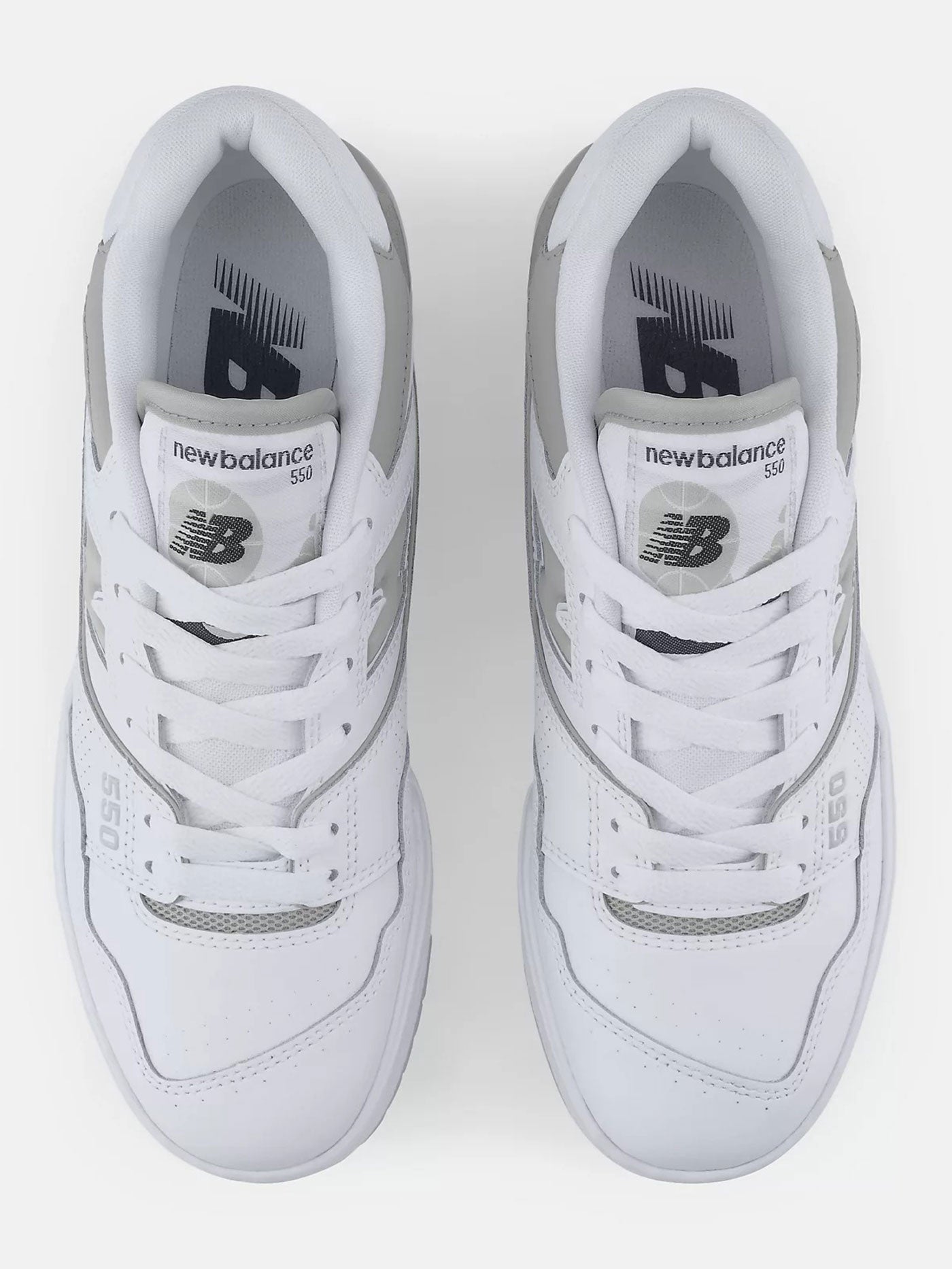 550 White/Raincloud/White Shoes