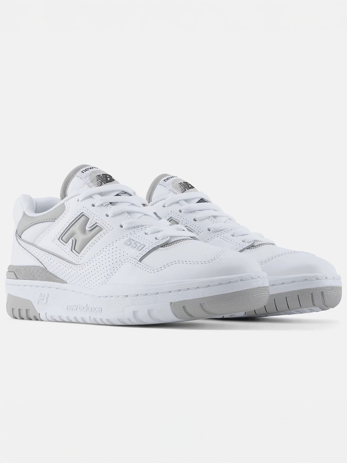 550 White/Raincloud/White Shoes