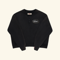 Five Star Studded Henley Crewneck (Vintage Black)