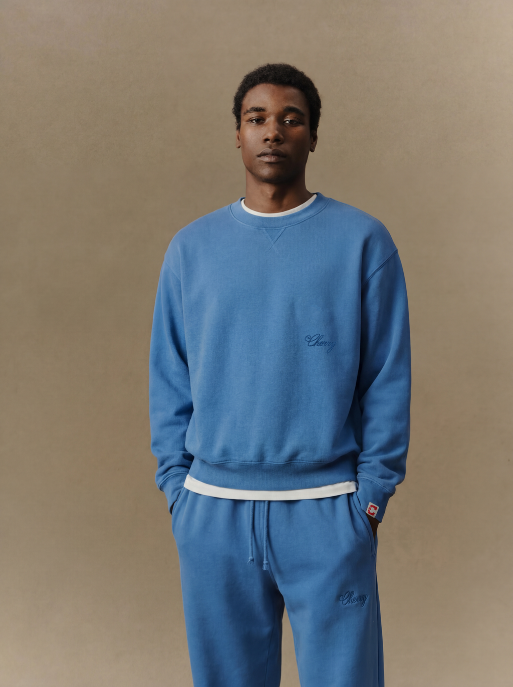 American Classic Crewneck (Steel Blue)