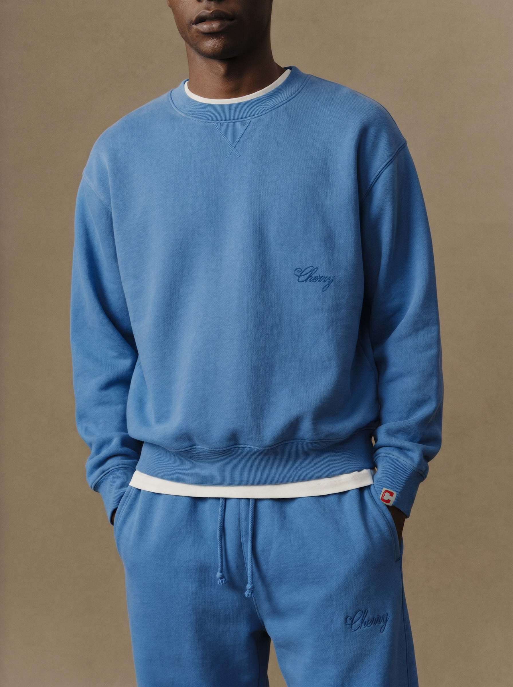 American Classic Crewneck (Steel Blue)