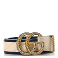 Azalea Calfskin Matelasse Diagonal Torchon Double G 40mm Belt 75 30 Mystic White Blue Agata 75/30 Mystic White Blue Agata