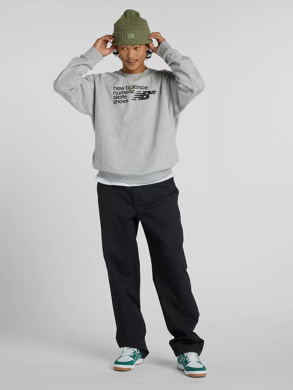 French Terry Print Logo Crewneck Sweatshirt