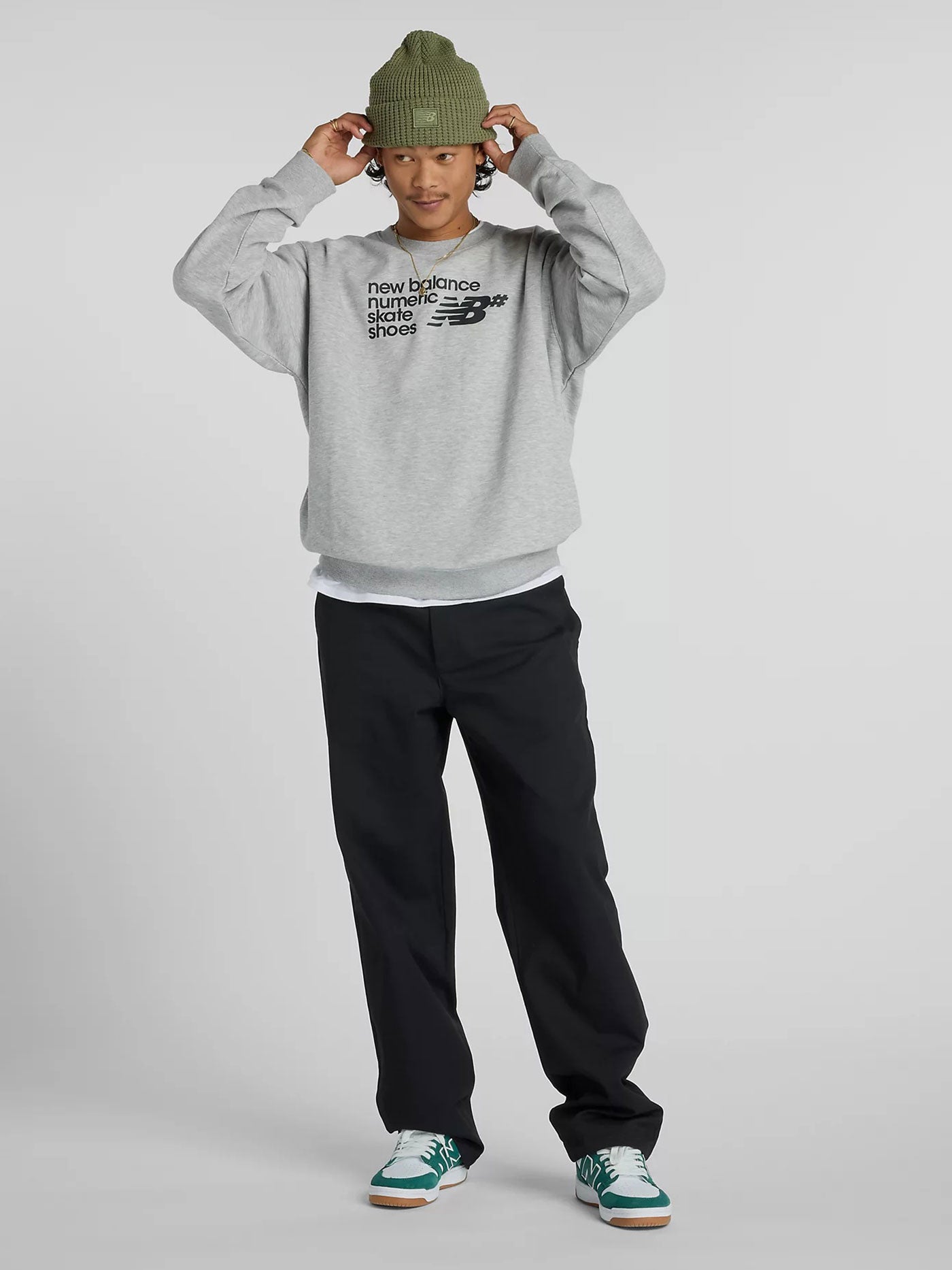 French Terry Print Logo Crewneck Sweatshirt