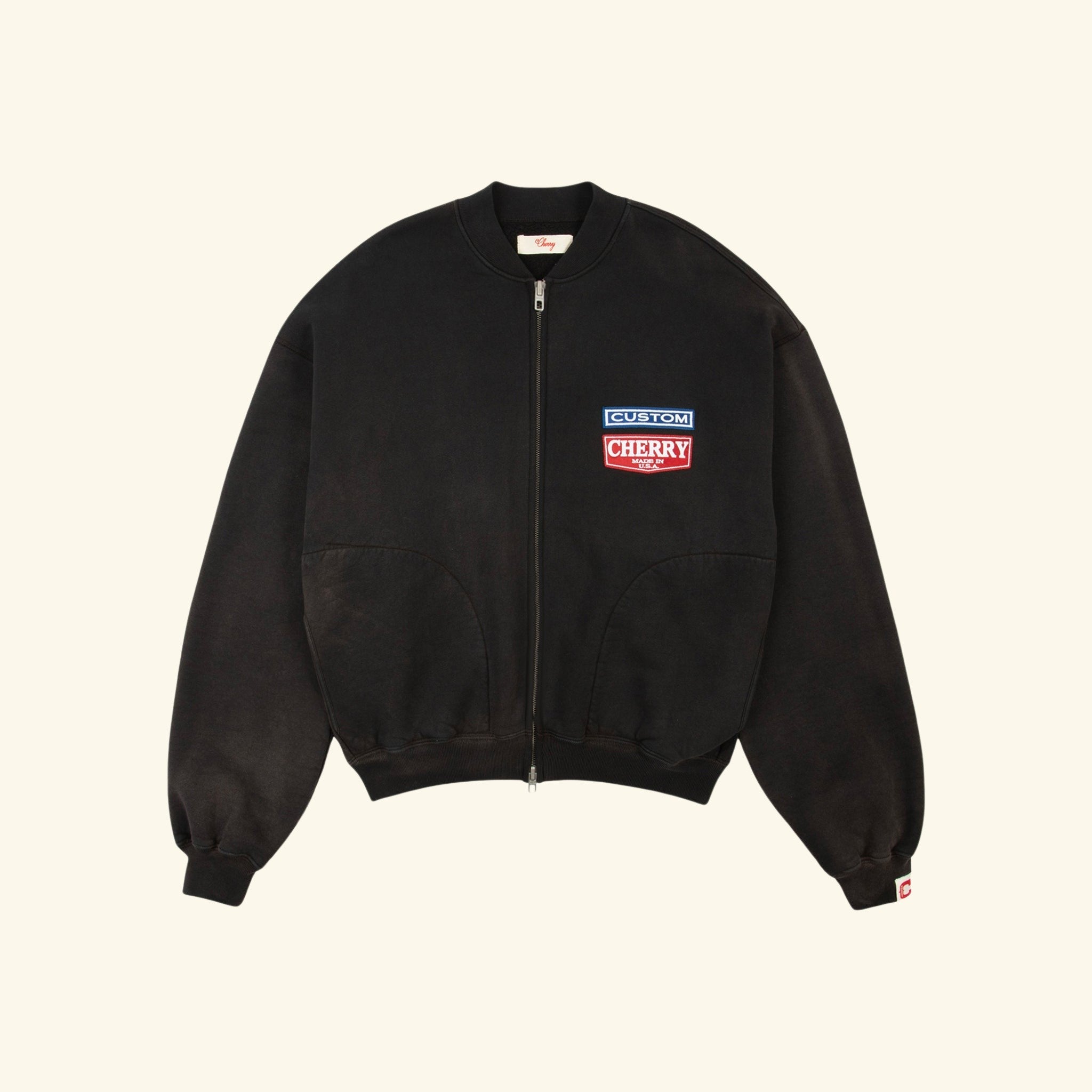 Patchwork Zip Crew (Vintage Black)