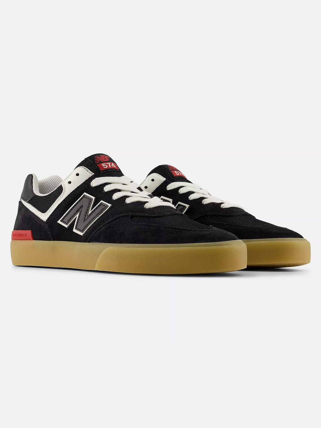 574 Vulc Black/White Shoes