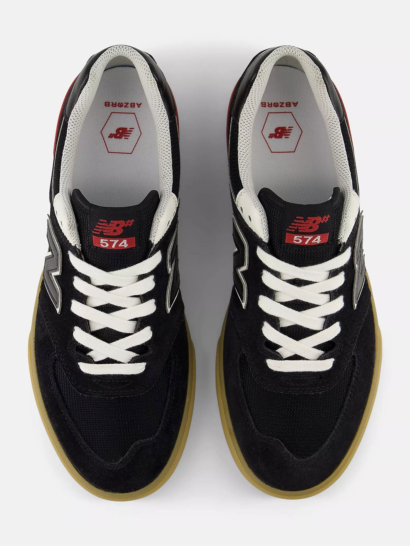 574 Vulc Black/White Shoes