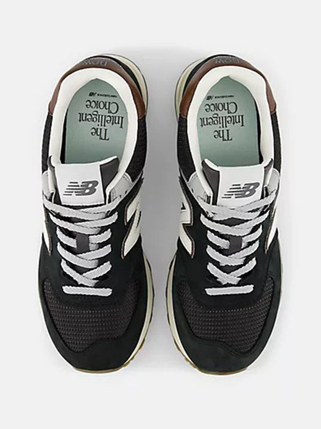 574 Brown/Dark Silver Metallic Shoes