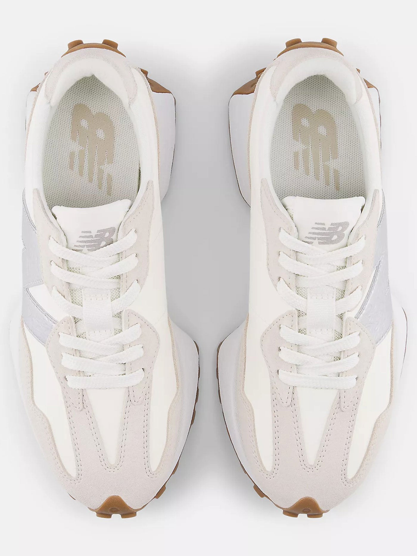 327 Angora/Silver Metallic Shoes