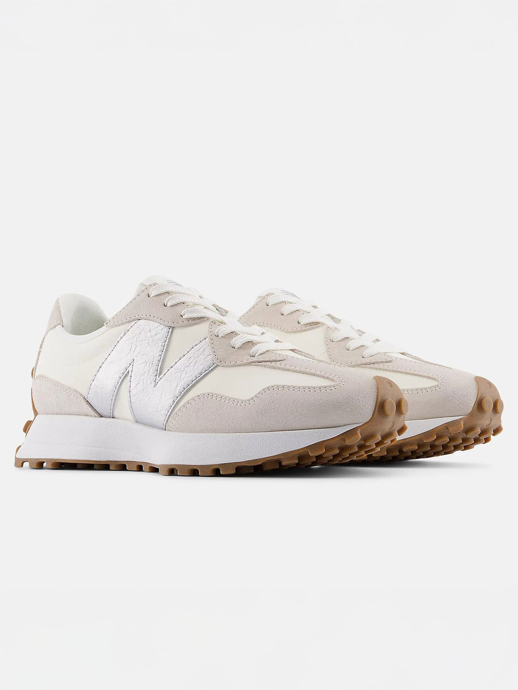 327 Angora/Silver Metallic Shoes