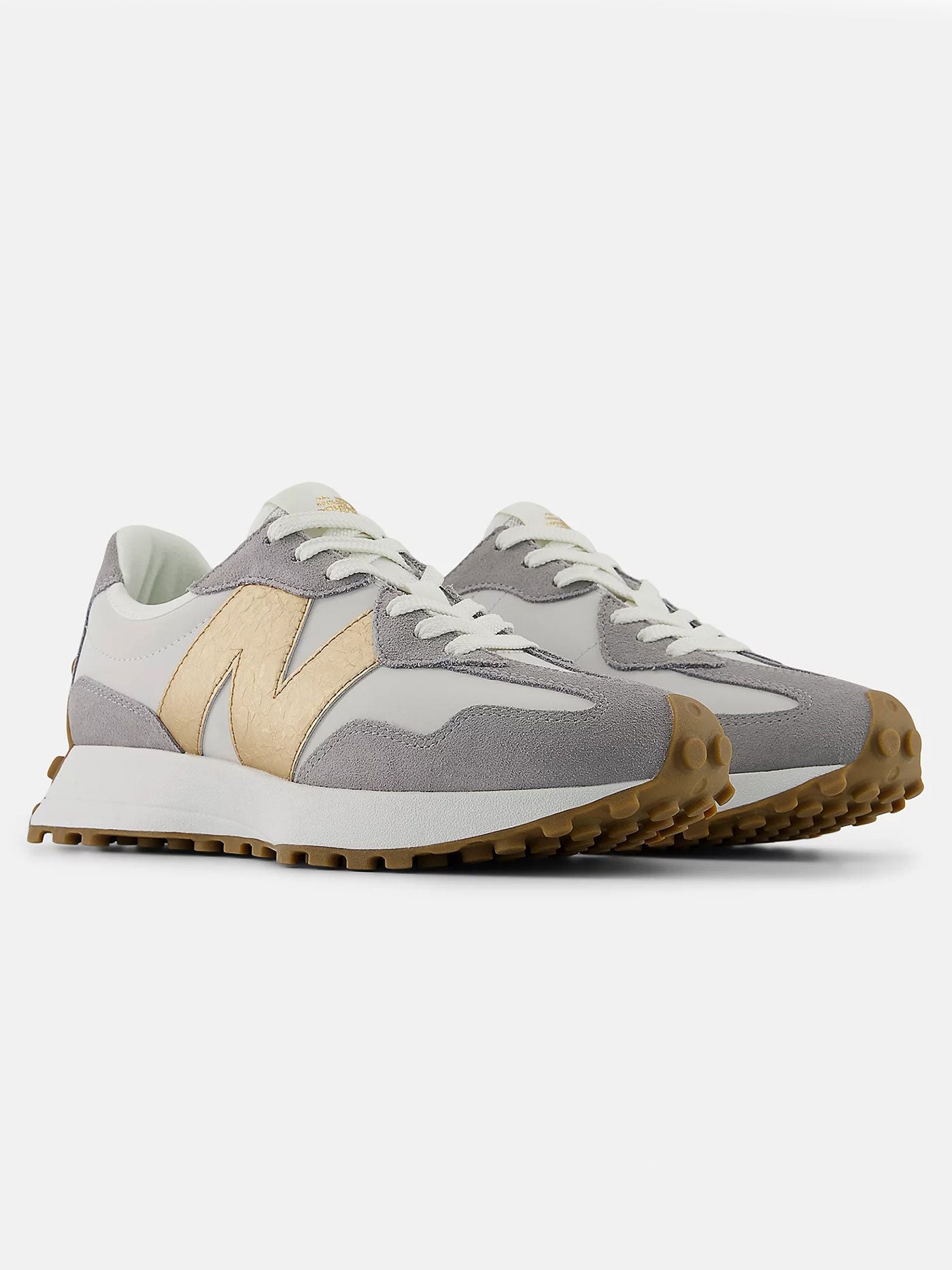 327 Grey Matter/Gold Metallic Shoes