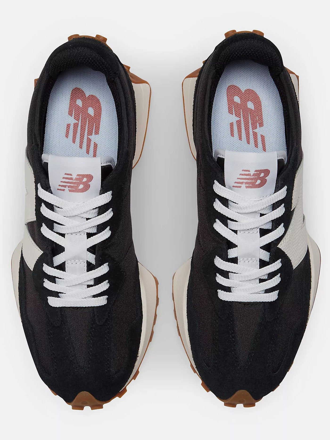 327 Black/White/Mineral Red Shoes